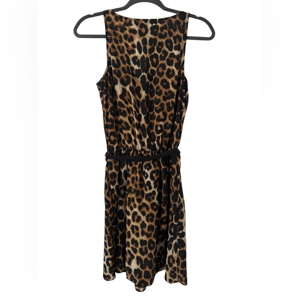 Express Leopard Print Ruffle Dress - Picture 2 of 9